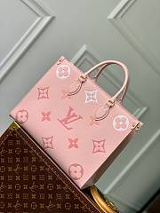 Fortok Louis Vuitton OnTheGo MM Pink Bicolor Monogram Empreinte Leather 35 x 27 x 14cm - 1