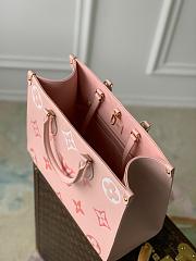 Fortok Louis Vuitton OnTheGo MM Pink Bicolor Monogram Empreinte Leather 35 x 27 x 14cm - 3