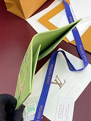 Fortok Louis Vuitton Passport Cover Green Monogram Canvas 10 x 14 x 2.5cm - 6