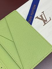 Fortok Louis Vuitton Pocket Organizer Wallet Green Monogram 11.1 x 1 x 7.5cm - 5