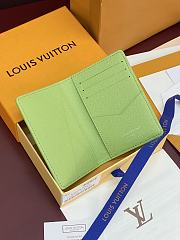 Fortok Louis Vuitton Pocket Organizer Wallet Green Monogram 11.1 x 1 x 7.5cm - 4