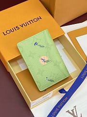 Fortok Louis Vuitton Pocket Organizer Wallet Green Monogram 11.1 x 1 x 7.5cm - 3