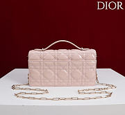 Fortok Dior My Dior Mini Bag Soupir Pink Patent Leather 21cm*11.5*4cm  - 6