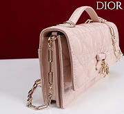 Fortok Dior My Dior Mini Bag Soupir Pink Patent Leather 21cm*11.5*4cm  - 3