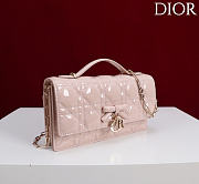 Fortok Dior My Dior Mini Bag Soupir Pink Patent Leather 21cm*11.5*4cm  - 4