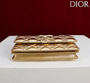 Fortok Dior My Dior Mini Bag Metallic Gold Leather 21cm*11.5*4cm - 6