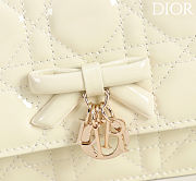 Fortok Dior My Dior Mini Bag Butter Yellow Patent Leather 21cm*11.5*4cm - 4