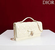 Fortok Dior My Dior Mini Bag Butter Yellow Patent Leather 21cm*11.5*4cm - 6