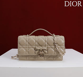 Fortok Dior My Dior Mini Bag Beige Cannage 21cm*11.5*4cm