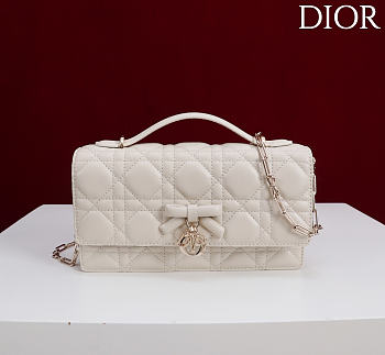 Fortok Dior My Dior Mini Bag Latte Cannage 21cm*11.5*4cm
