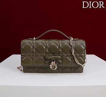 Fortok Dior My Dior Mini Bag Khaki Cannage 21cm*11.5*4cm