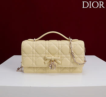 Fortok Dior My Dior Mini Bag Yellow Cannage 21cm*11.5*4cm