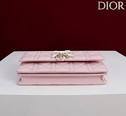 Fortok Dior My Dior Mini Bag Pink Cannage With White Bow 21cm*11.5*4cm - 2