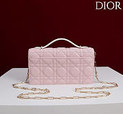 Fortok Dior My Dior Mini Bag Pink Cannage With White Bow 21cm*11.5*4cm - 4