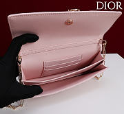Fortok Dior My Dior Mini Bag Pink Cannage With White Bow 21cm*11.5*4cm - 5