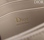 Fortok Dior My Dior Mini Bag Beige Cannage With Burgundy Bow 21cm*11.5*4cm - 5