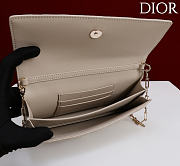 Fortok Dior My Dior Mini Bag Beige Cannage With Burgundy Bow 21cm*11.5*4cm - 6