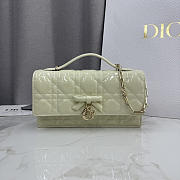 Fortok Dior My Dior Mini Bag Green Patent Leather 21cm*11.5*4cm - 1
