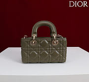 Fortok Dior Micro Lady D-Joy Bag Olive Green 16cm - 5