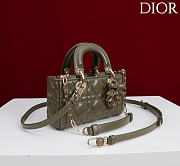 Fortok Dior Micro Lady D-Joy Bag Olive Green 16cm - 4