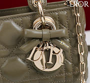 Fortok Dior Micro Lady D-Joy Bag Olive Green 16cm - 3