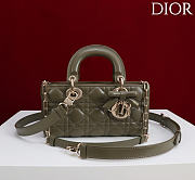 Fortok Dior Small Lady D-Joy Bag Olive Green 22cm - 1