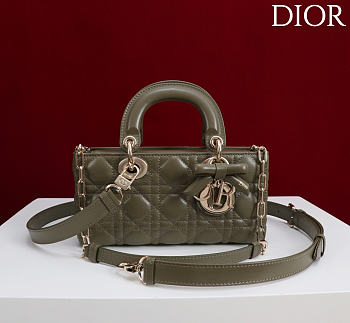 Fortok Dior Small Lady D-Joy Bag Olive Green 22cm