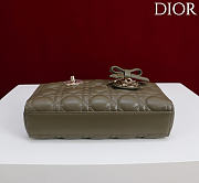 Fortok Dior Small Lady D-Joy Bag Olive Green 22cm - 2
