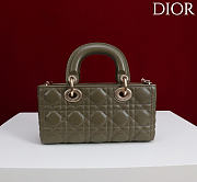 Fortok Dior Small Lady D-Joy Bag Olive Green 22cm - 4