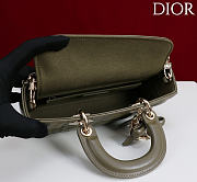 Fortok Dior Small Lady D-Joy Bag Olive Green 22cm - 5