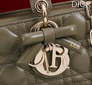 Fortok Dior Small Lady D-Joy Bag Olive Green 22cm - 6