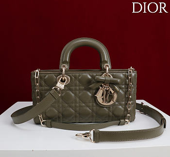 Fortok Dior Medium Lady D-Joy Bag Olive Green 26cm