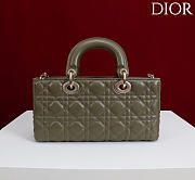 Fortok Dior Medium Lady D-Joy Bag Olive Green 26cm - 6