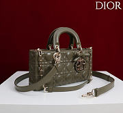 Fortok Dior Medium Lady D-Joy Bag Olive Green 26cm - 4