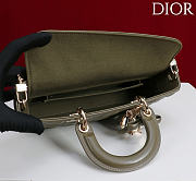 Fortok Dior Medium Lady D-Joy Bag Olive Green 26cm - 3