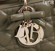 Fortok Dior Medium Lady D-Joy Bag Olive Green 26cm - 2
