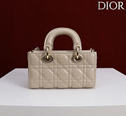 Fortok Dior Mini Lady D-Joy Bag Beige 19cm  - 3