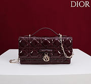 Fortok Dior My Dior Mini Bag Deep Cherry Red Patent 21cm*11.5*4cm - 1