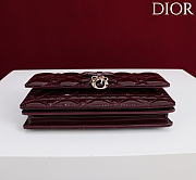 Fortok Dior My Dior Mini Bag Deep Cherry Red Patent 21cm*11.5*4cm - 6