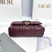 Fortok Dior My Tender Dior Top Handle Mini Bag Hermitage Red Macrocannage Lambskin 21 x 11.5 x 7cm - 4
