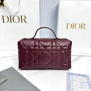 Fortok Dior My Tender Dior Top Handle Mini Bag Hermitage Red Macrocannage Lambskin 21 x 11.5 x 7cm - 5