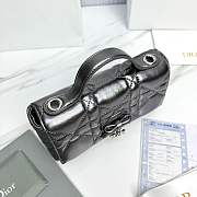 Fortok Dior My Tender Dior Top Handle Mini Bag Metallic Black 21 x 11.5 x 7cm - 6