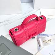 Fortok Dior My Tender Dior Top Handle Mini Bag Hot Pink Lambskin 21 x 11.5 x 7cm - 6