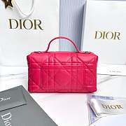Fortok Dior My Tender Dior Top Handle Mini Bag Hot Pink Lambskin 21 x 11.5 x 7cm - 3