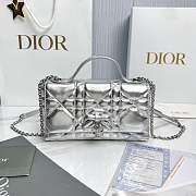 Fortok Dior My Tender Dior Top Handle Mini Bag Metallic Silver 21 x 11.5 x 7cm - 1