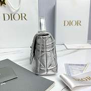 Fortok Dior My Tender Dior Top Handle Mini Bag Metallic Silver 21 x 11.5 x 7cm - 6