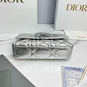 Fortok Dior My Tender Dior Top Handle Mini Bag Metallic Silver 21 x 11.5 x 7cm - 5