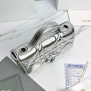 Fortok Dior My Tender Dior Top Handle Mini Bag Metallic Silver 21 x 11.5 x 7cm - 2