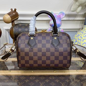Fortok Louis Vuitton Speedy Bandoulière 20 Bag Brown Damier Ebene 20*13.5*11.5cm 