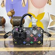 Fortok Louis Vuitton x Takashi Murakami Nano Speedy Handbag Black Monogram Multicolore Canvas 16*10*7.5cm  - 1